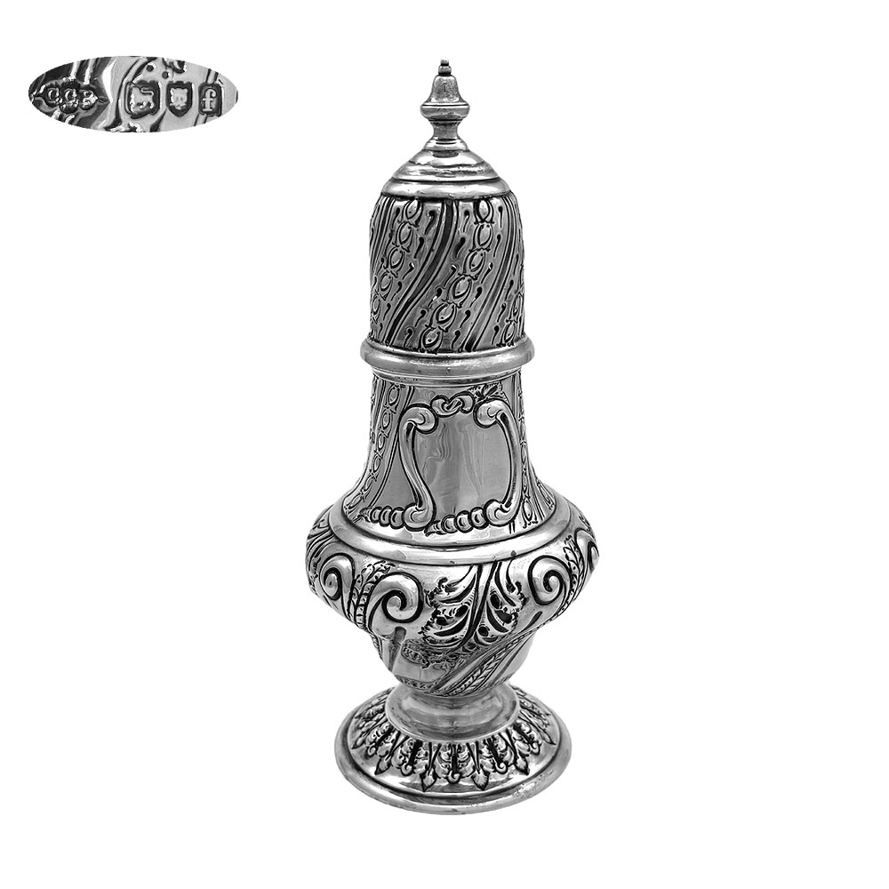 Victorian Sterling Silver Sugar Shaker 1901